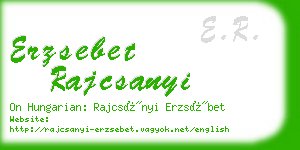 erzsebet rajcsanyi business card